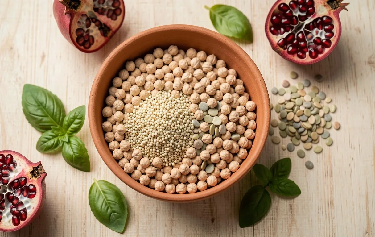 Varied grains and pulses